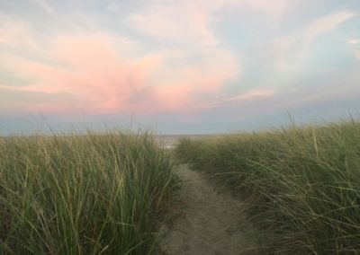 Sandy path through beach grass