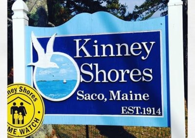 Kinney Shores welcome sign